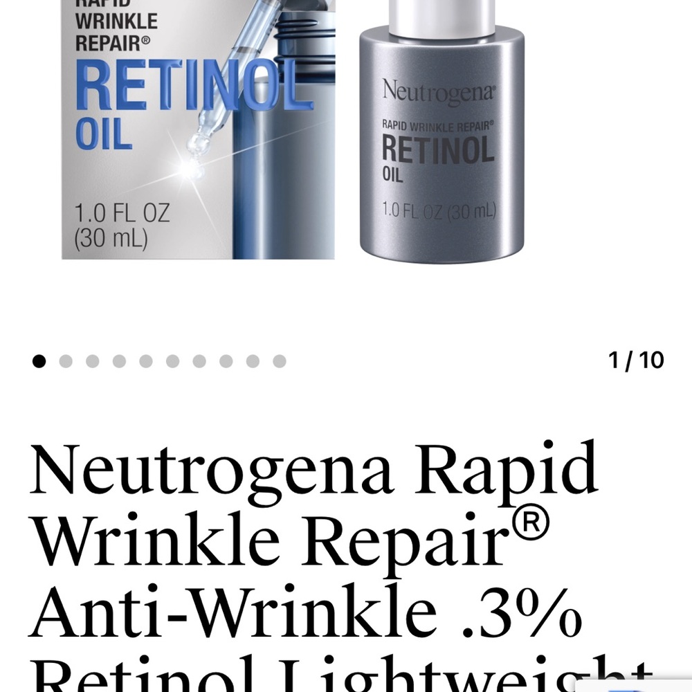 Neutrogena Rapid Wrinkle Repair Retinol Oil for Skincare